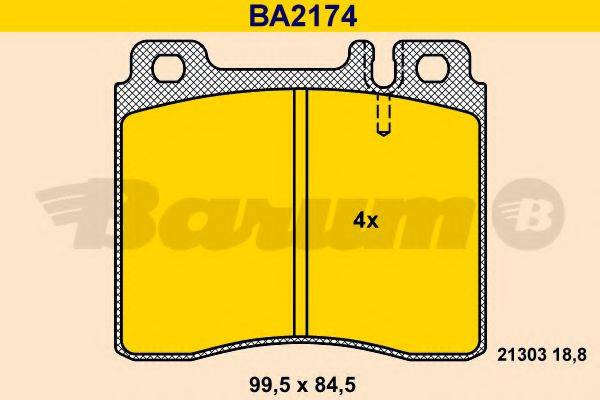 BARUM 21303 Комплект гальмівних колодок, дискове гальмо