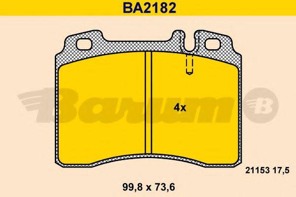 BARUM 21153 Комплект гальмівних колодок, дискове гальмо