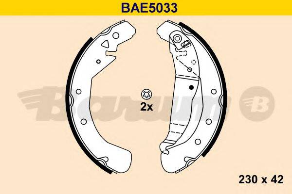 BARUM BAE5033 Комплект гальмівних колодок