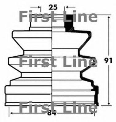 FIRST LINE FCB2828 Пильовик, приводний вал
