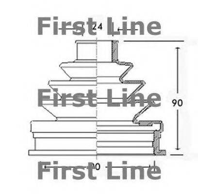 FIRST LINE FCB2255 Пильовик, приводний вал