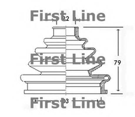 FIRST LINE FCB2301 Пильовик, приводний вал