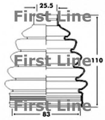 FIRST LINE FCB2363 Пильовик, приводний вал