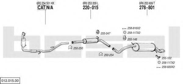 BOSAL 01201500 Система випуску ОГ