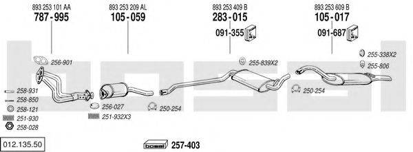 BOSAL 01213550 Система випуску ОГ