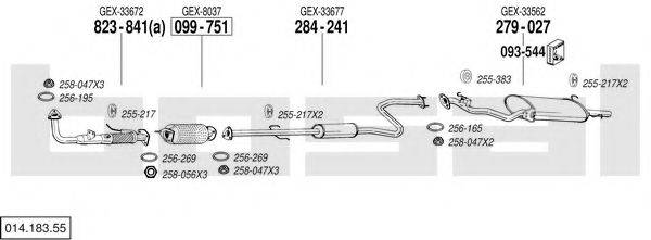 BOSAL 01418355 Система випуску ОГ
