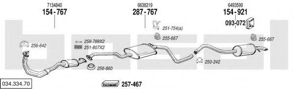 BOSAL 03433470 Система випуску ОГ