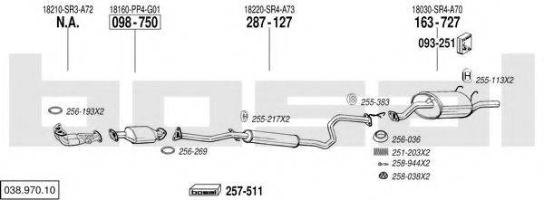 BOSAL 03897010 Система випуску ОГ