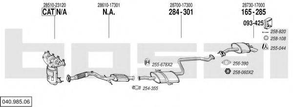 BOSAL 04098506 Система випуску ОГ