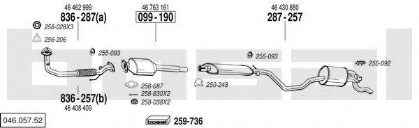 BOSAL 04605752 Система випуску ОГ