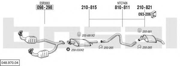 BOSAL 04897004 Система випуску ОГ