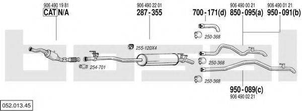 BOSAL 05201345 Система випуску ОГ