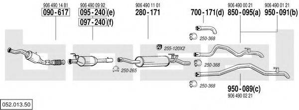 BOSAL 05201350 Система випуску ОГ