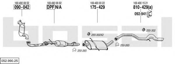 BOSAL 05299025 Система випуску ОГ