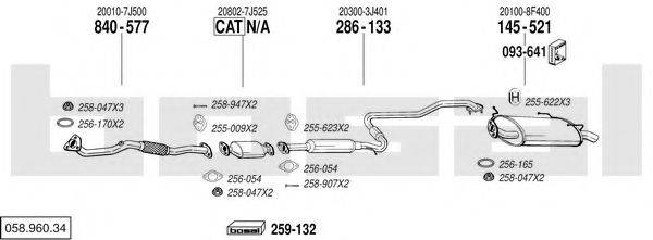 BOSAL 05896034 Система випуску ОГ