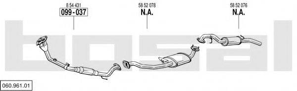 BOSAL 06096101 Система випуску ОГ