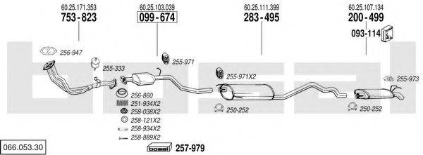 BOSAL 06605330 Система випуску ОГ