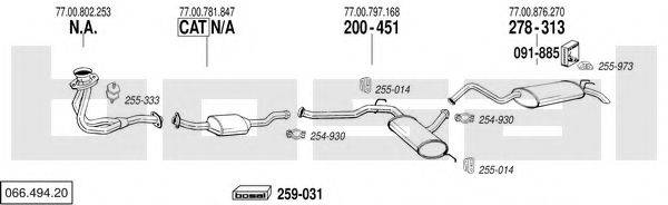 BOSAL 06649420 Система випуску ОГ