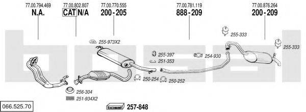 BOSAL 06652570 Система випуску ОГ