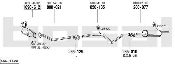 BOSAL 06691120 Система випуску ОГ