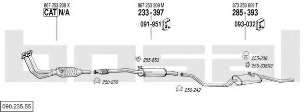 BOSAL 09023555 Система випуску ОГ