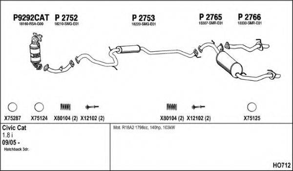FENNO HO712 Система випуску ОГ