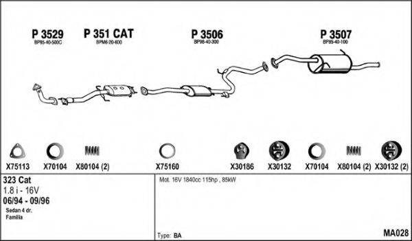 FENNO MA028 Система випуску ОГ