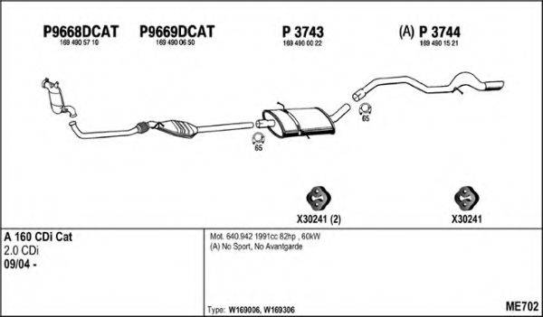FENNO ME702 Система випуску ОГ