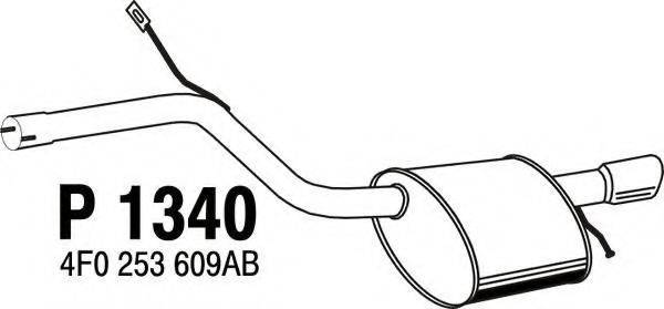 AUDI 4F0253609AB Глушник вихлопних газів кінцевий