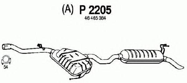 FENNO P2205 Глушник вихлопних газів кінцевий