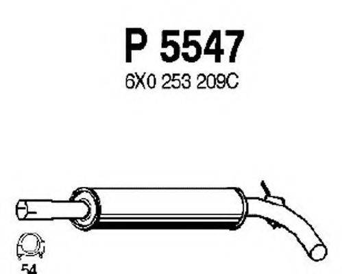 FENNO P5547 Середній глушник вихлопних газів