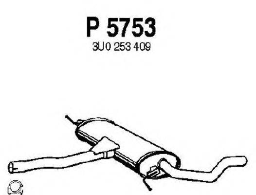 FENNO P5753 Середній глушник вихлопних газів