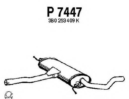 FENNO P7447 Середній глушник вихлопних газів