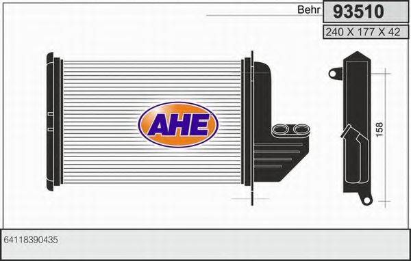 AHE 93510 Теплообмінник, опалення салону