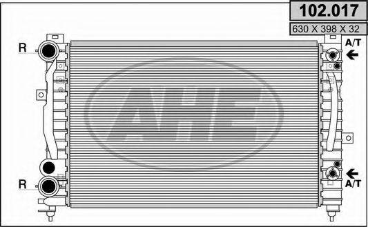 AHE 102017 Радіатор, охолодження двигуна