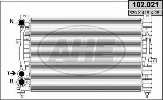AHE 102021 Радіатор, охолодження двигуна