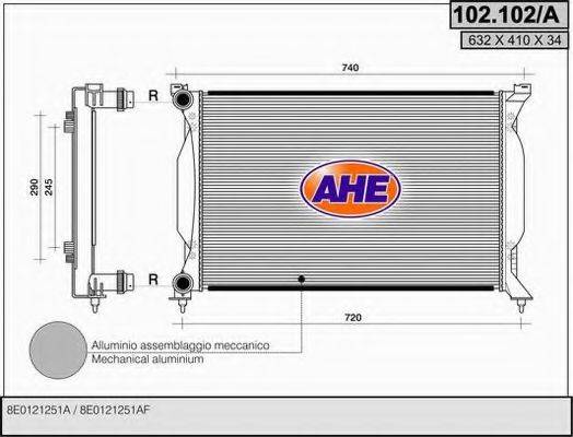 AHE 102102A Радіатор, охолодження двигуна