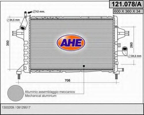 AHE 121078A Радіатор, охолодження двигуна