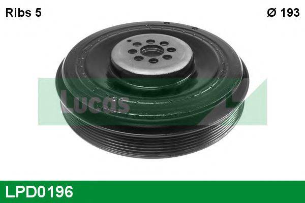 LUCAS ENGINE DRIVE LPD0196 Ремінний шків, колінчастий вал