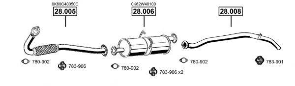 ASMET KI280100 Система випуску ОГ