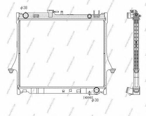 NPS 53540 Радіатор, охолодження двигуна