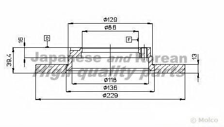 HYUNDAI MB058582 гальмівний диск