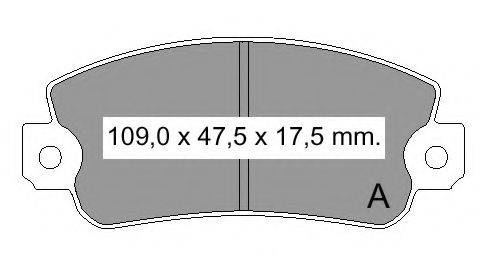 VEMA 832500 Комплект гальмівних колодок, дискове гальмо