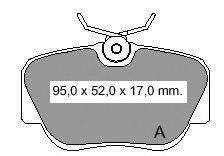 VEMA 21173 Комплект гальмівних колодок, дискове гальмо