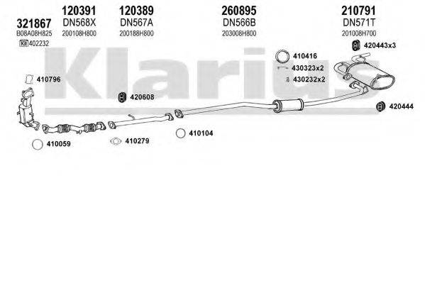 KLARIUS 270450E Система випуску ОГ