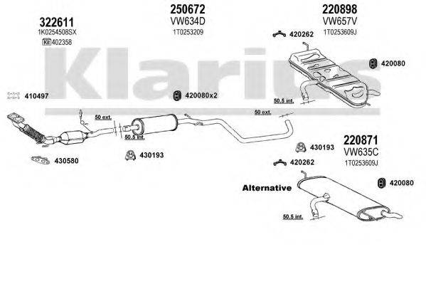 KLARIUS 931144E Система випуску ОГ