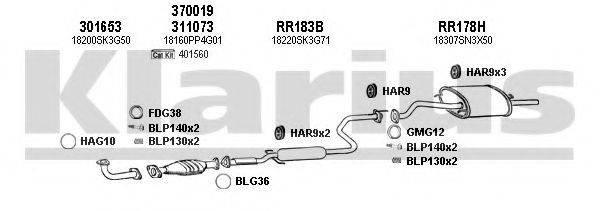 KLARIUS 420085U Система випуску ОГ