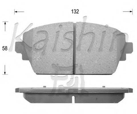 KAISHIN FK1247 Комплект гальмівних колодок, дискове гальмо
