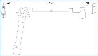 HITACHI 134521 Комплект дротів запалювання