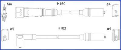 HITACHI 134716 Комплект дротів запалювання